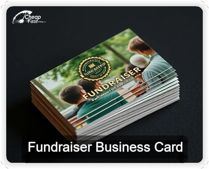 Fundraiser business card design sample