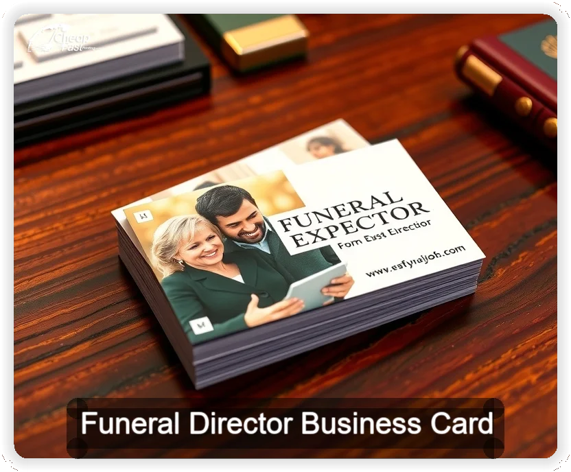 Funeral Director business card design sample