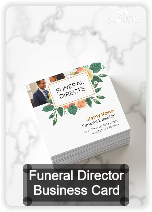 Funeral Director business card design sample