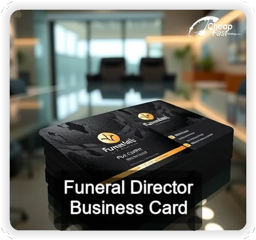 Funeral Director business card design sample