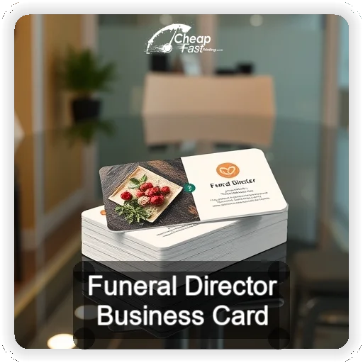 Funeral Director business card design sample