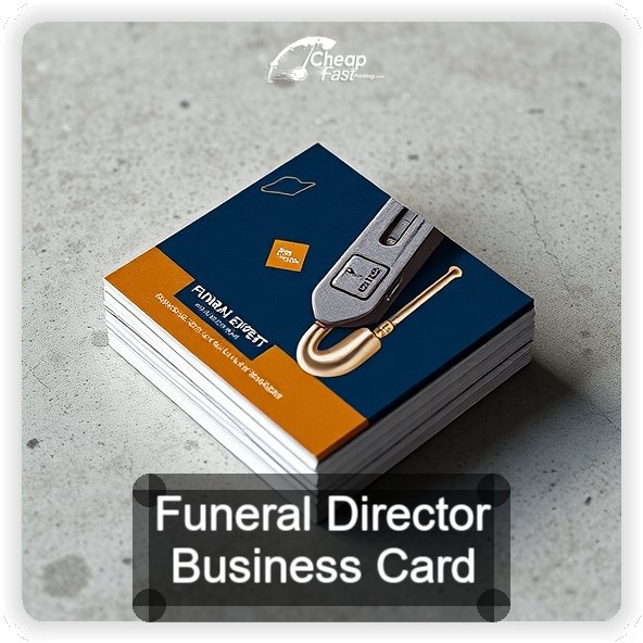 Funeral Director business card design sample