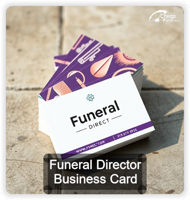 Funeral Director business card design sample