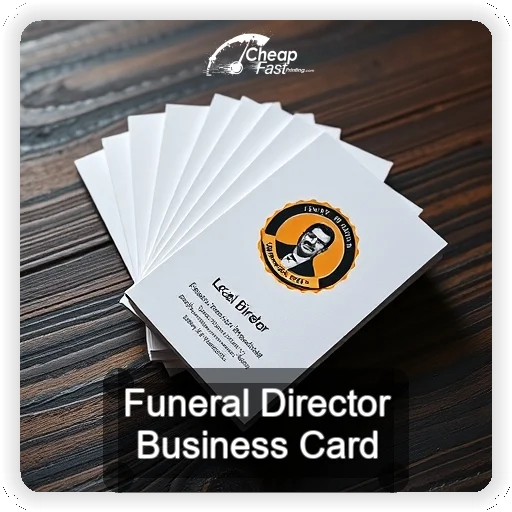 Funeral Director business card design sample