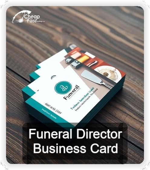 Funeral Director business card design sample