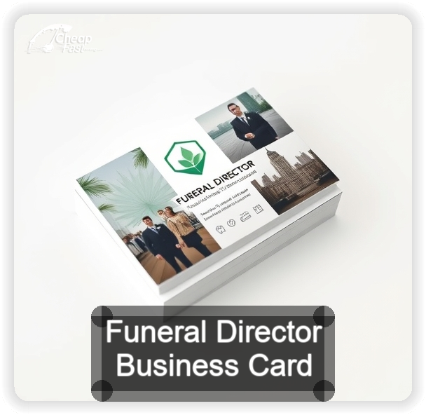 Funeral Director business card design sample