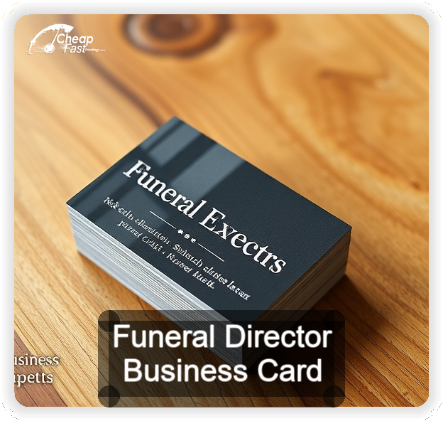 Funeral Director business card design sample