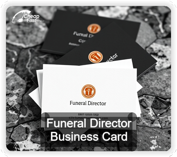 Funeral Director business card design sample