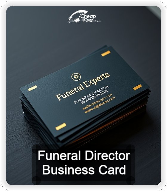 Funeral Director business card design sample
