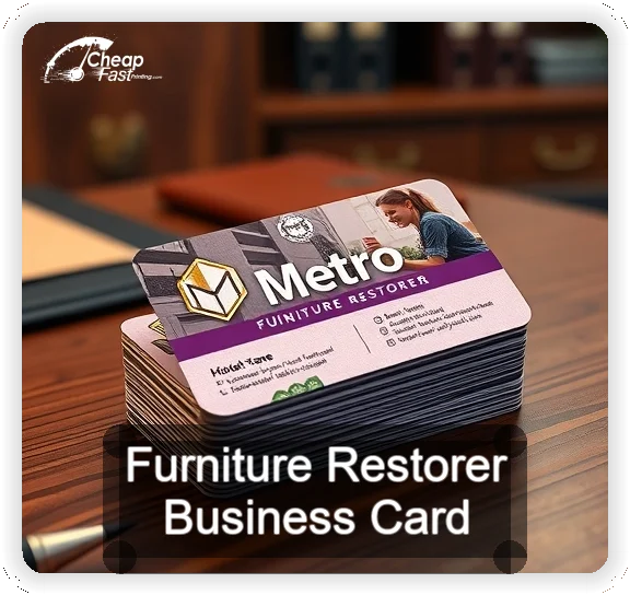 Furniture Restorer business card design sample