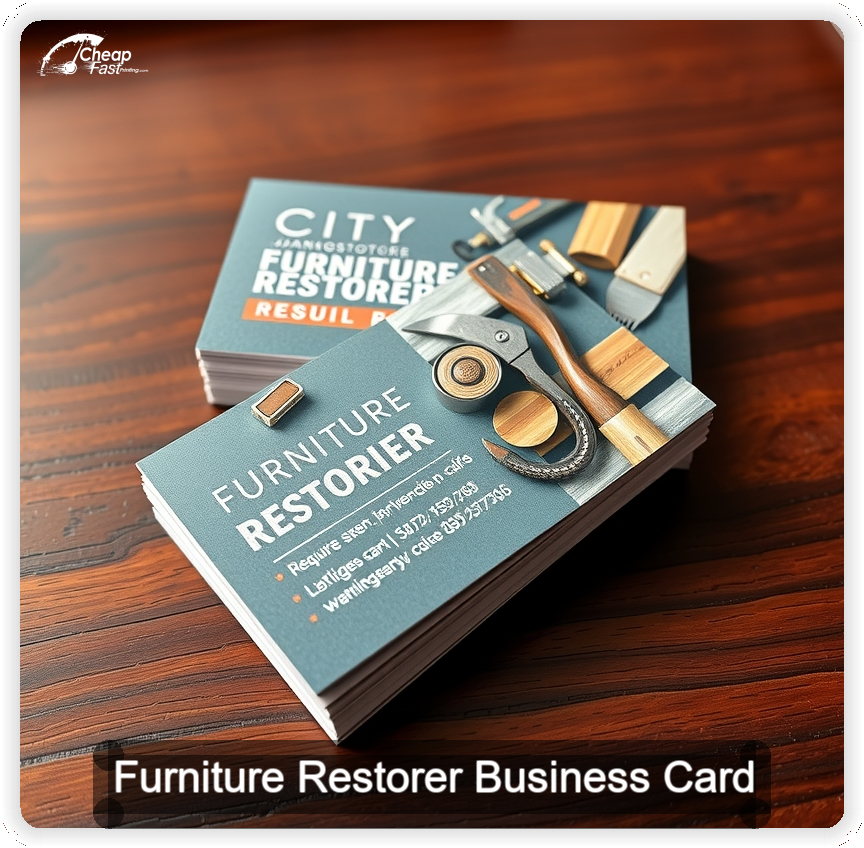 Furniture Restorer business card design sample