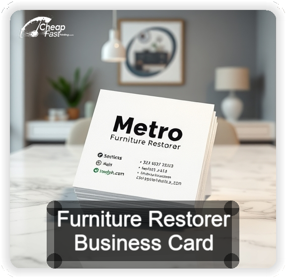 Furniture Restorer business card design sample