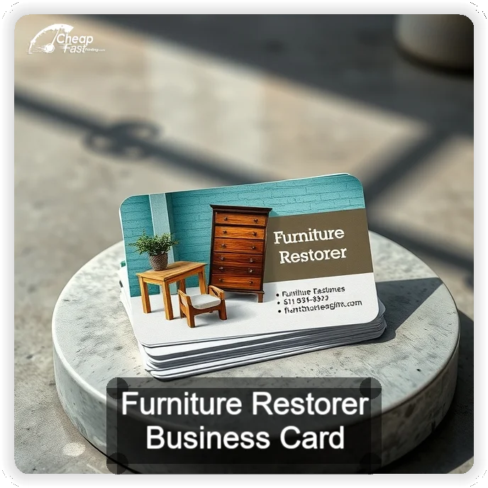 Furniture Restorer business card design sample