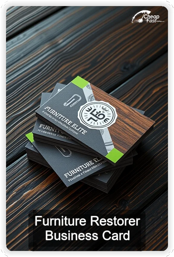 Furniture Restorer business card design sample
