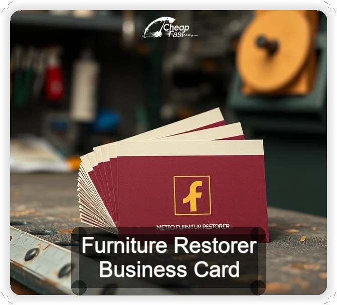 Furniture Restorer business card design sample