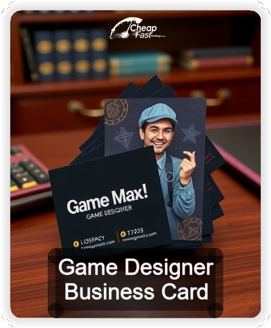 Game Designer business card design sample
