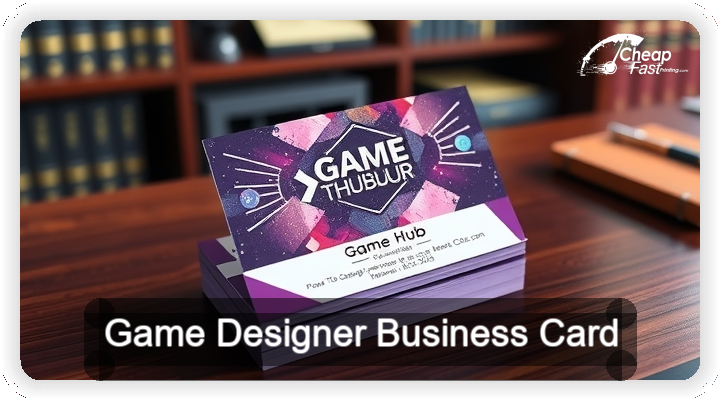 Game Designer business card design sample