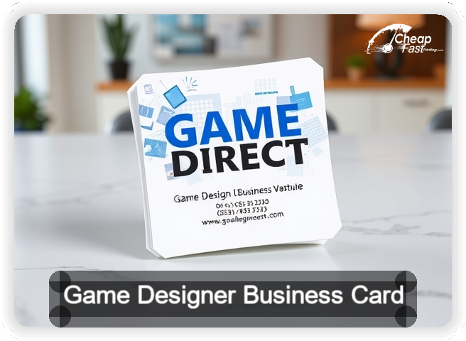 Game Designer business card design sample