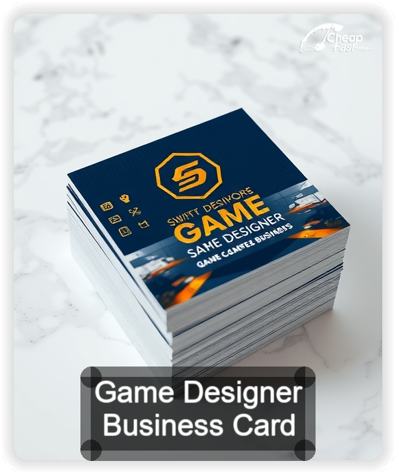 Game Designer business card design sample