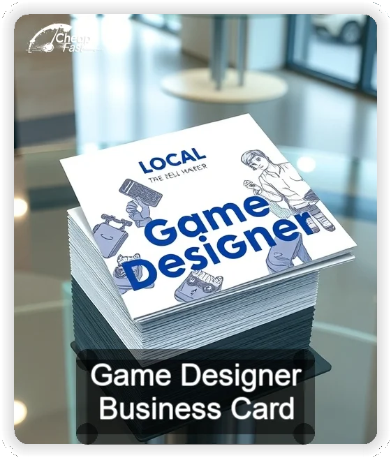 Game Designer business card design sample