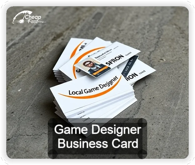 Game Designer business card design sample