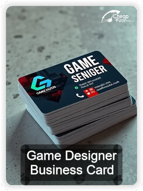 Game Designer business card design sample