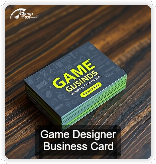 Game Designer business card design sample