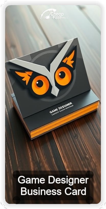 Game Designer business card design sample