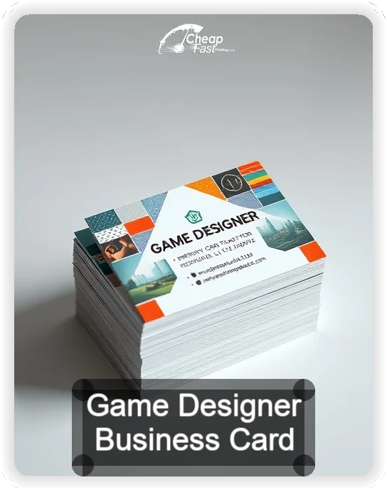 Game Designer business card design sample