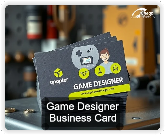 Game Designer business card design sample