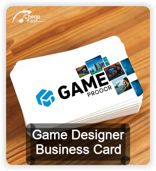 Game Designer business card design sample