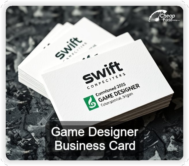 Game Designer business card design sample