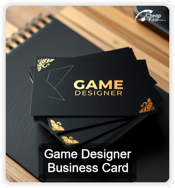 Game Designer business card design sample
