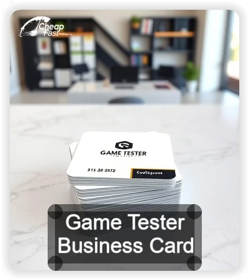 Game Tester business card design sample