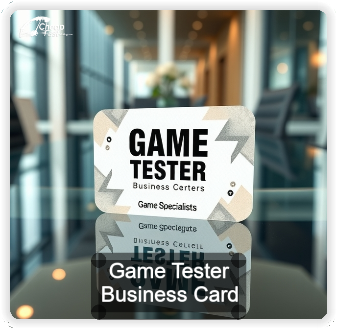 Game Tester business card design sample