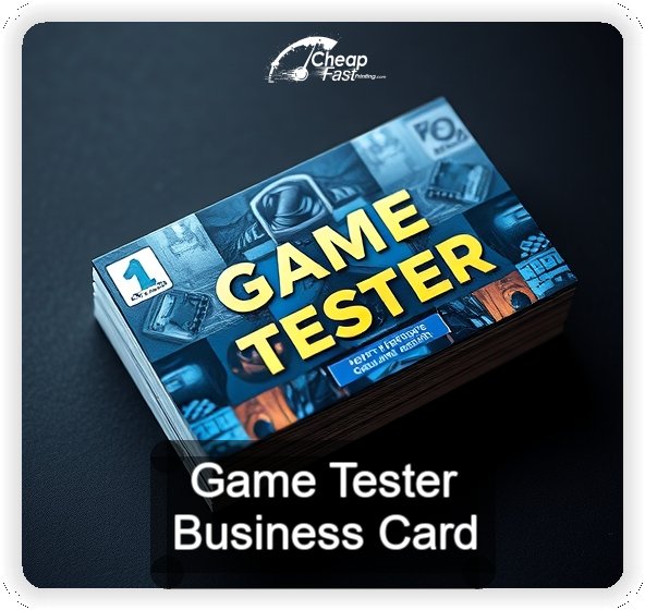 Game Tester business card design sample