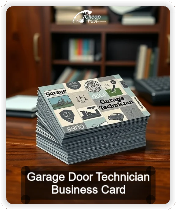 Garage Door Technician business card design sample