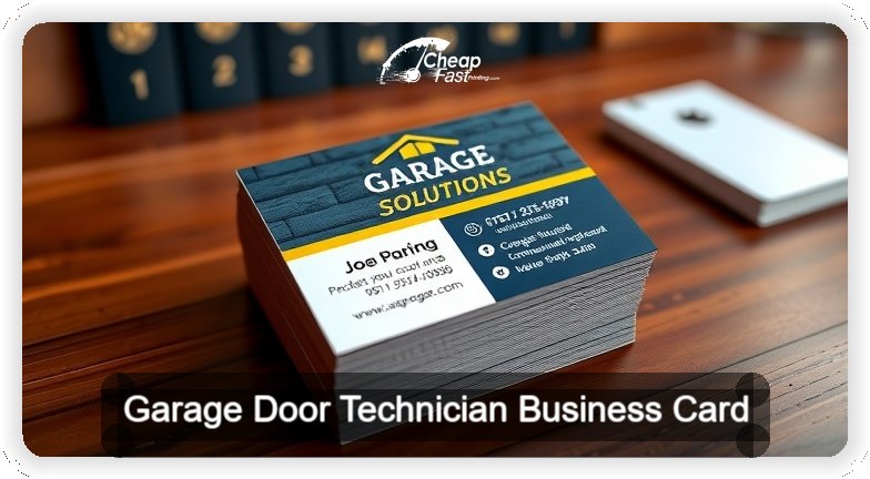 Garage Door Technician business card design sample