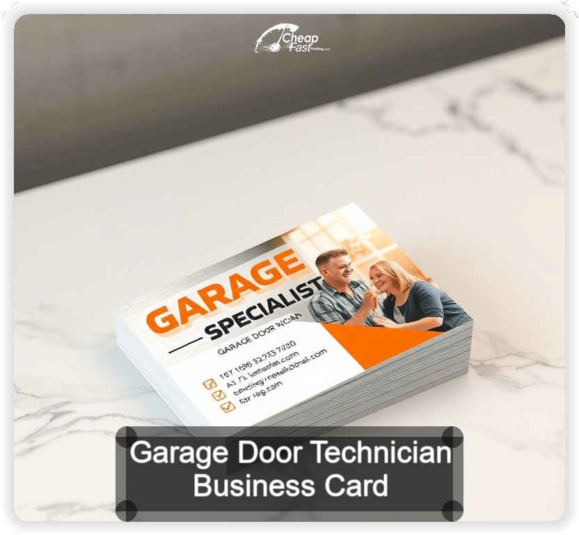 Garage Door Technician business card design sample