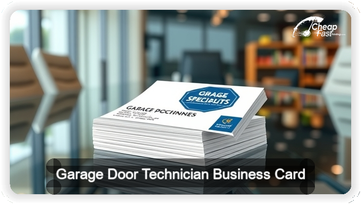 Garage Door Technician business card design sample