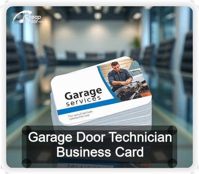 Garage Door Technician business card design sample