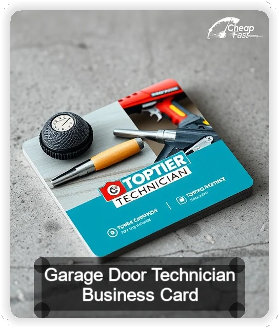 Garage Door Technician business card design sample