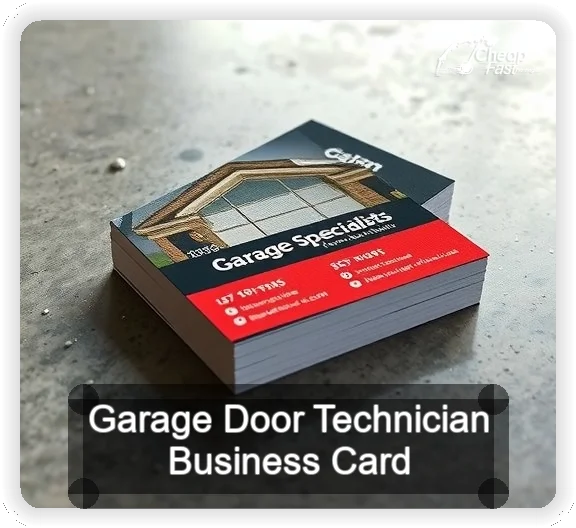 Garage Door Technician business card design sample