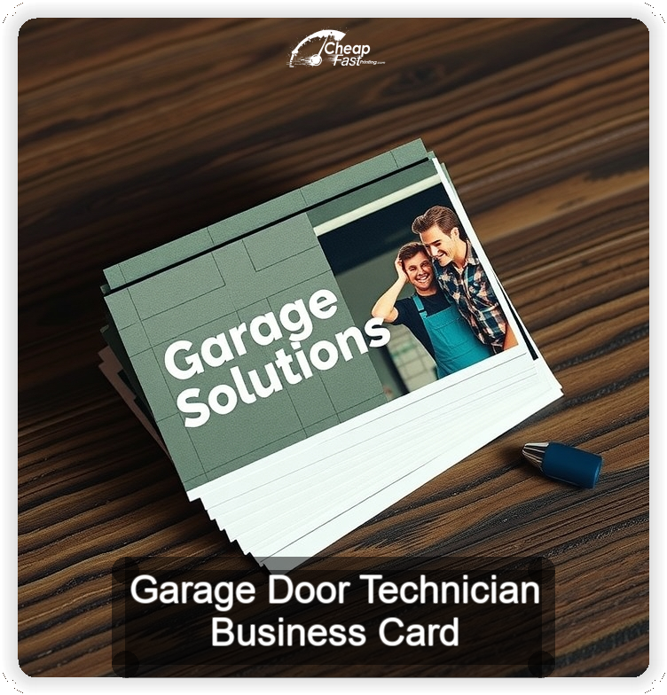Garage Door Technician business card design sample