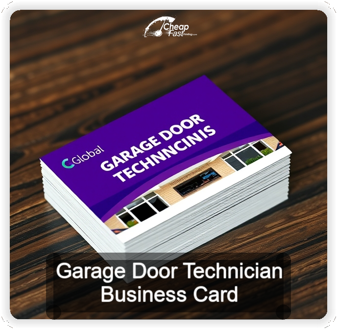Garage Door Technician business card design sample