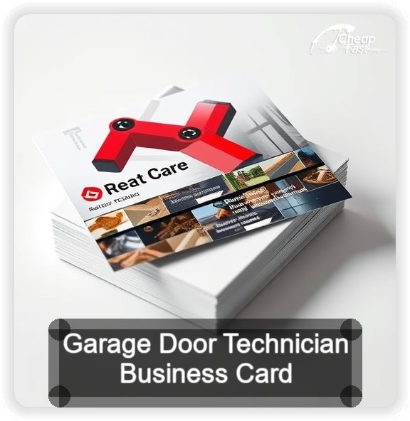 Garage Door Technician business card design sample