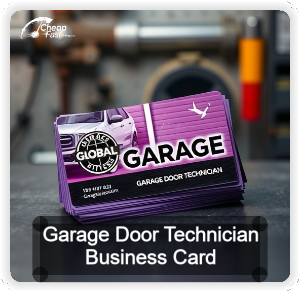 Garage Door Technician business card design sample