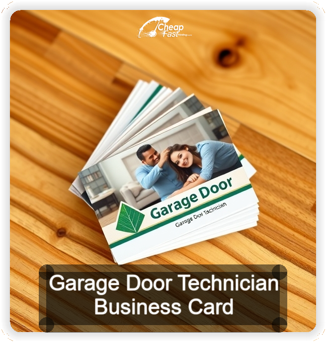 Garage Door Technician business card design sample