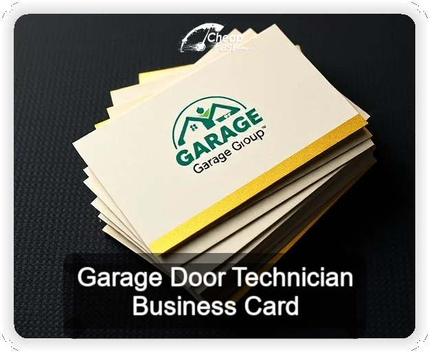 Garage Door Technician business card design sample
