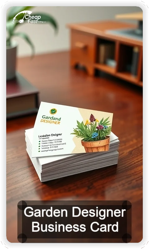 Garden Designer business card design sample